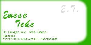 emese teke business card